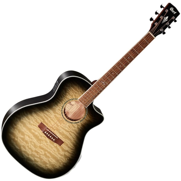 Guitarra Electroacustica Cort Ga Qf Fishman Funda